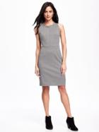 Old Navy Honeycomb Knit Sheath Dress For Women - Heather Grey