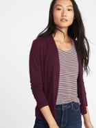 Old Navy Womens Cropped Open-front Sweater For Women Wine Purple Size L