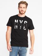 Old Navy Mens Soft-washed Graphic Tee For Men Nyc Never Sleeps Size Xl