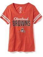 Old Navy Womens Nfl Team V-neck Tee For Women Cleveland Browns Size Xs