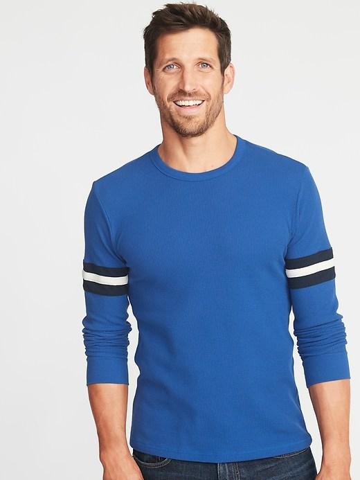 Old Navy Mens Soft-washed Thermal Crew-neck Tee For Men Moon Dance Size S
