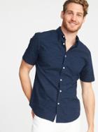 Old Navy Mens Slim-fit Dobby Shirt For Men Indigo Size L