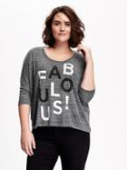 Old Navy Relaxed Plus Size Graphic Tee Size 1x Plus - Grey