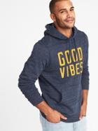 Old Navy Mens Good Vibes Fleece Pullover Hoodie For Men In The Navy Size Xl