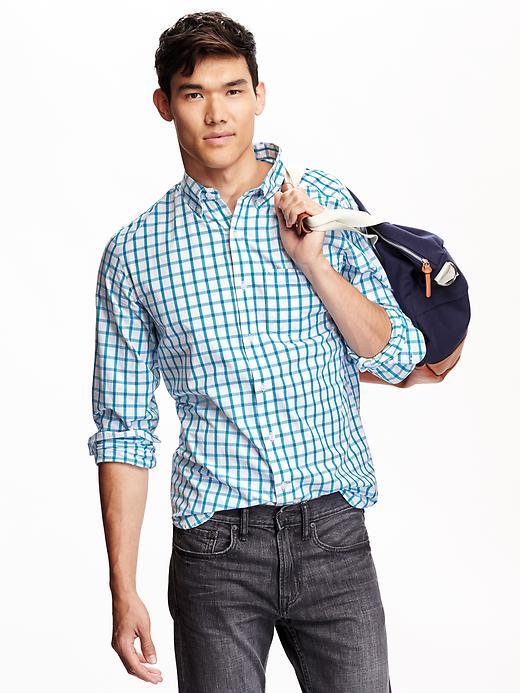 Old Navy Mens Classic Regular Fit Shirt Size Xxl Big - Bambino Blue