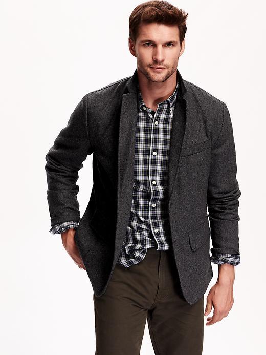 Old Navy Mens Tweed Blazer Size Xxl Big - Heather Grey