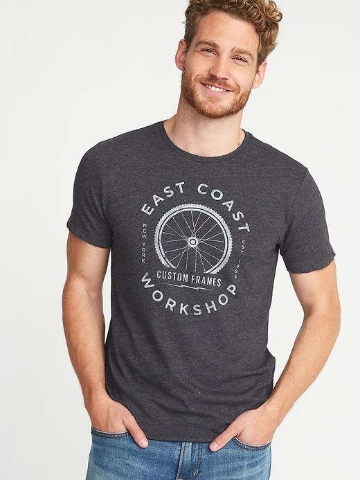 Old Navy Mens Graphic Crew-neck Tee For Men East Coast Custom Frames Workshop Size Xl