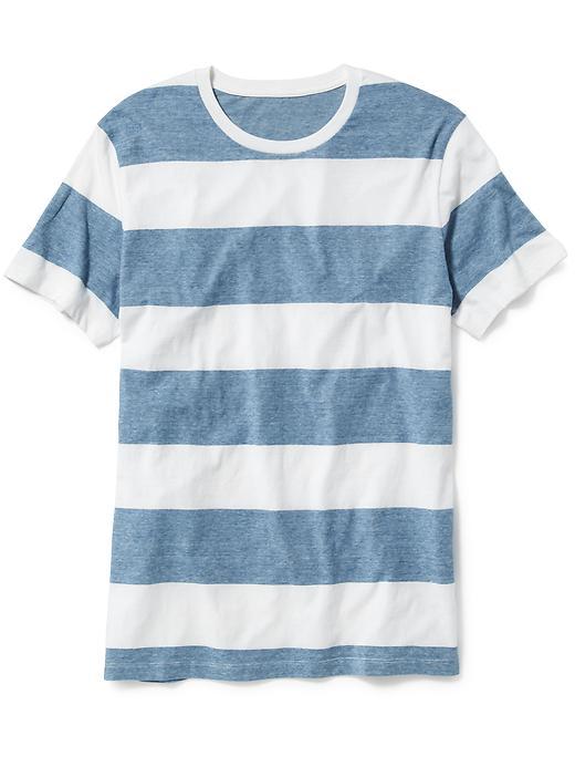 Old Navy Striped Crew Neck Tee - Blue Monaco