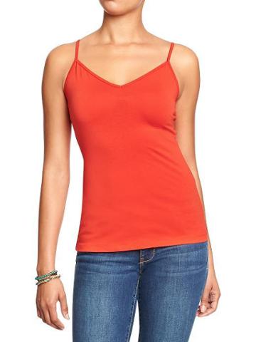 Old Navy Womens V Neck Camis - Darling Clementine
