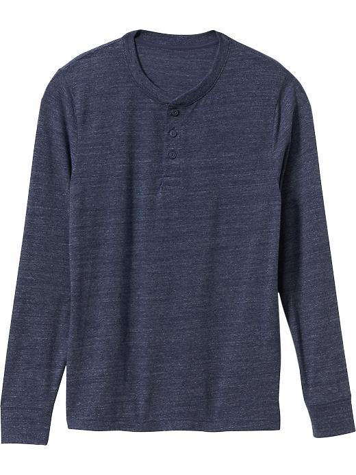 Old Navy Mens Henley Size Xxl Big - Heather Medium Blue