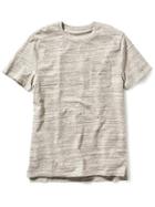 Old Navy Short Sleeve Space Dye Pocket Tee - Brown Marl