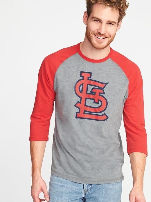 Old Navy Mens Mlb Team Raglan-sleeve Tee For Men St Louis Cardinals Size L