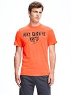 Old Navy Go Dry Cool Graphic Tee For Men - Bright Orange