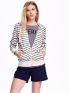 Old Navy Relaxed Striped Pique Hoodie - Over The Moon