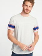 Old Navy Mens Soft-washed Football-style Tee For Men On White Heather Size Xxl