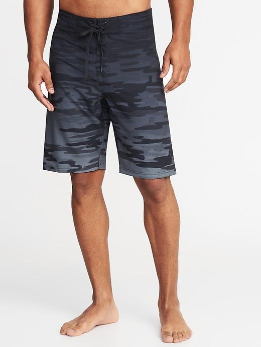 Old Navy Mens Built-in Flex Printed Board Shorts For Men (10) Gray Heather Size 40w