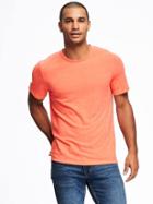 Old Navy Linen Blend Tee For Men - Coral Values