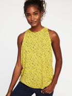 Old Navy Relaxed High Neck Tank For Women - Yellow Floral