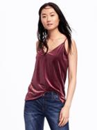 Old Navy Relaxed Velvet Cami For Women - Marion Berry