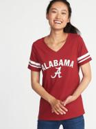 Old Navy Womens College Team Sleeve-stripe Tee For Women Alabama Size L