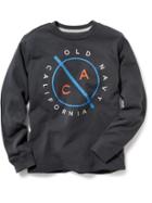 Old Navy Long Sleeve Graphic Logo Tee - Midnight Oil