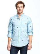 Old Navy Regular Fit Stretch Oxford Shirt For Men - Just Chill