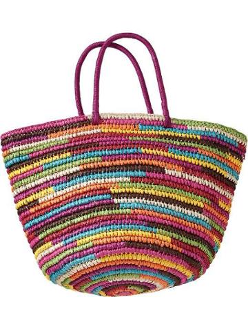 Old Navy Old Navy Womens Straw Totes - Multi Color