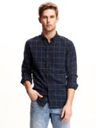 Old Navy Slim Fit Plaid Shirt For Men - It Takes Blue