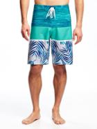 Old Navy Printed Board Shorts For Men 10 - Oahu Blue