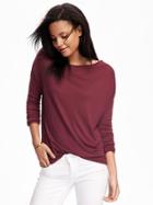 Old Navy Relaxed Scoop Back Top For Women - Dark Red