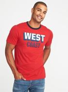 Old Navy Mens West Coast Graphic Tee For Men Robbie Red Size Xs