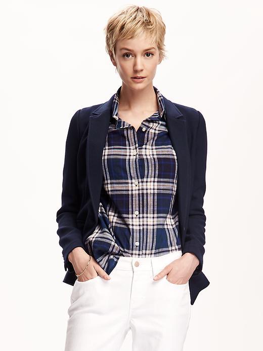 Old Navy Heavyknit Ponte Blazer For Women - In The Navy