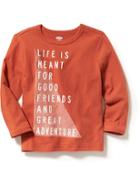 Old Navy Long Sleeve Graphic Tee Size 12-18 M - Clay More