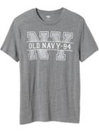 Old Navy Mens Logo Tees Size Xxl Big - Medium Charcoal Gray