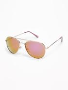 Old Navy Womens Classic Aviator Sunglasses For Women Royal Purple Size One Size