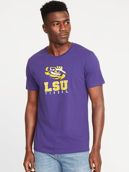 Old Navy Mens College Team Graphic Tee For Men Lsu Size L