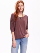 Old Navy Cocoon Hi Lo Tee Size L Tall - Red Wine Vinegar