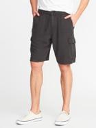 Old Navy Mens Linen-blend Cargo Shorts For Men (10) Panther Size 42w