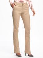 Old Navy Mid Rise Boot Cut Khaki Pant For Women - Rolled Oats
