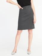 Old Navy Womens Ponte-knit Pencil Skirt For Women Heather Gray Size S
