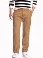 Old Navy Mens Ultimate Straight Khakis Size 33w 32l - Bandolier Brown