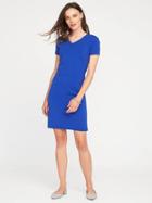 Old Navy Fitted V Neck Tee Dress For Women - Bluer Than Blue
