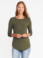 Old Navy Luxe Curved Hem Crew Neck Tee For Women - About Thyme