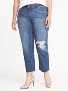Old Navy Womens The Plus-size Power Jean, A.k.a. The Perfect Straight Medium Wash Size 16
