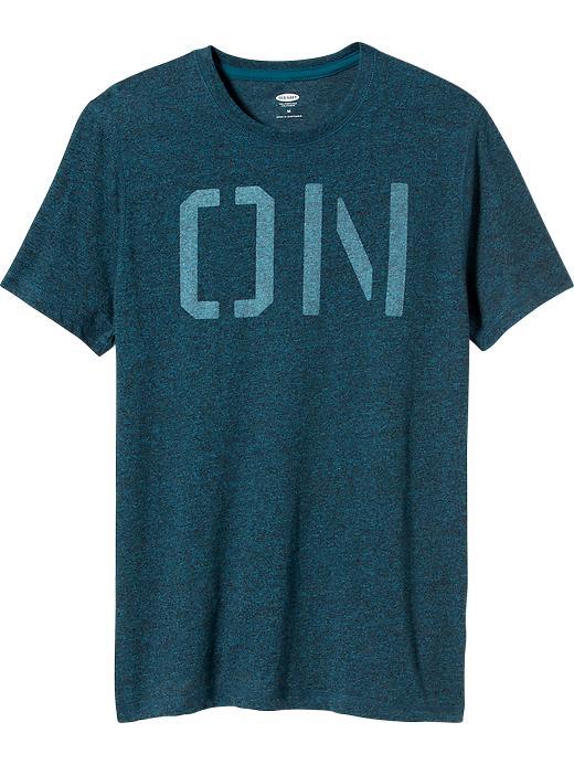 Old Navy Mens Men';s Heathered Graphic Tee Dark Teal Size L