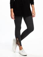Old Navy Jersey Cut Out Ankle Leggings For Women - Charcoal