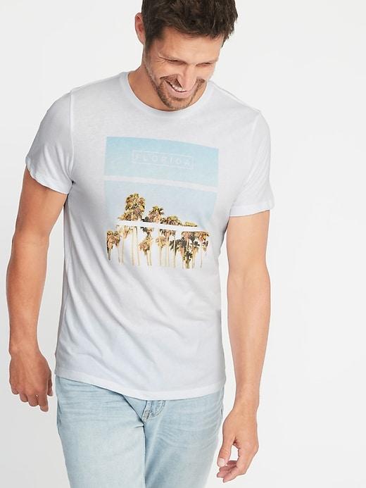 Old Navy Mens Florida Graphic Tee For Men Bright White Size Xs
