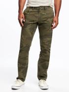 Old Navy Slim Ultimate Built In Flex Khakis For Men - Green Camo