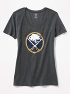 Old Navy Womens Nhl Team V-neck Tee For Women Buffalo Sabres Size L