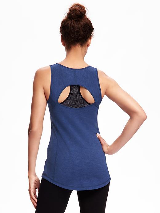 Old Navy Go Dry Keyhole Back Detail Tank For Women - Ahoy Navy